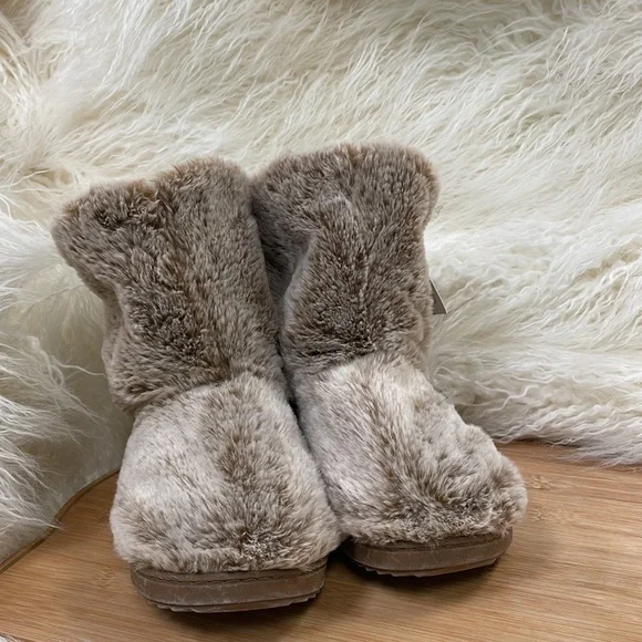 Sonoma // Ultra Plush Slouchy Rubber Sole Slippers Women Sz 7-8 Chestnut NWT - Picture 4 of 12